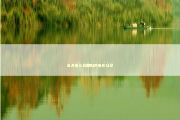 管涛美元暴跌抛售美国交易 新闻