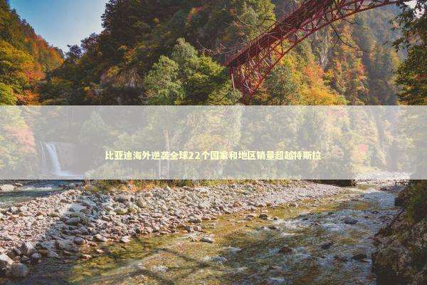 比亚迪海外逆袭全球22个国家和地区销量超越特斯拉 新闻