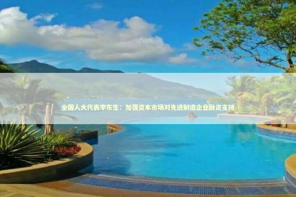 全国人大代表李东生：加强资本市场对先进制造企业融资支持 新闻