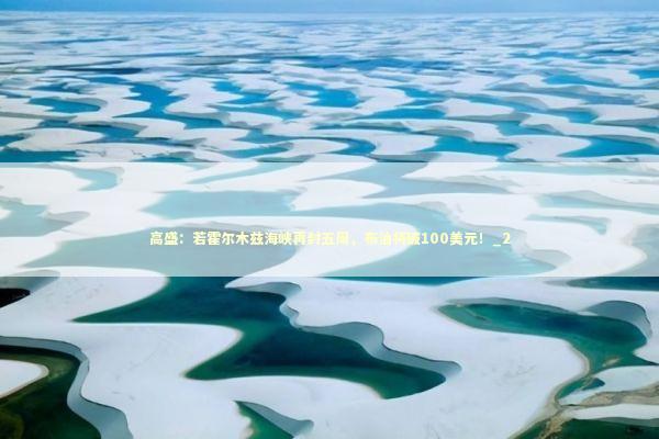 高盛：若霍尔木兹海峡再封五周，布油将破100美元！_2 新闻