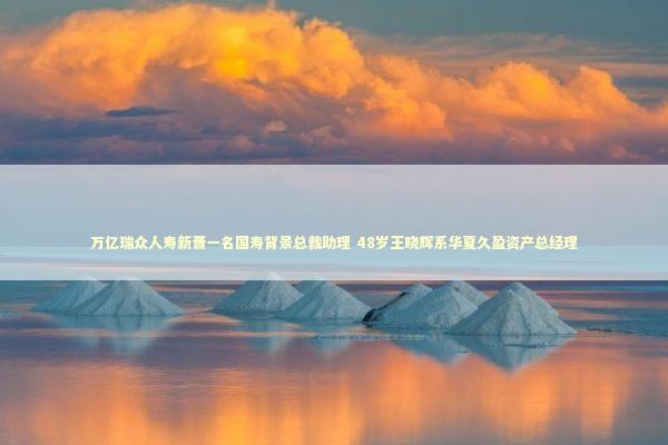 万亿瑞众人寿新晋一名国寿背景总裁助理 48岁王晓辉系华夏久盈资产总经理 新闻