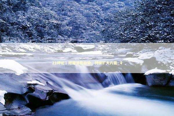 21评论丨把握消费趋势，持续扩大内需_4 新闻