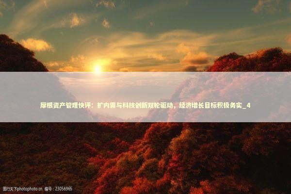 摩根资产管理快评：扩内需与科技创新双轮驱动，经济增长目标积极务实_4 新闻