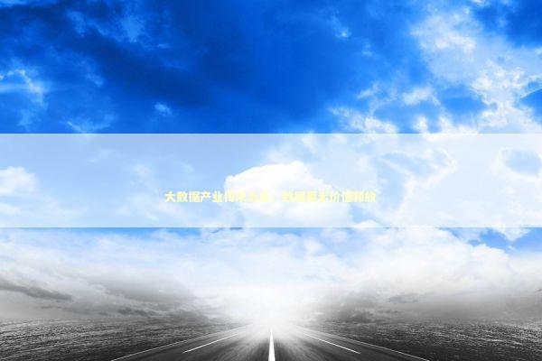 大数据产业传来消息：数据要素价值释放 新闻